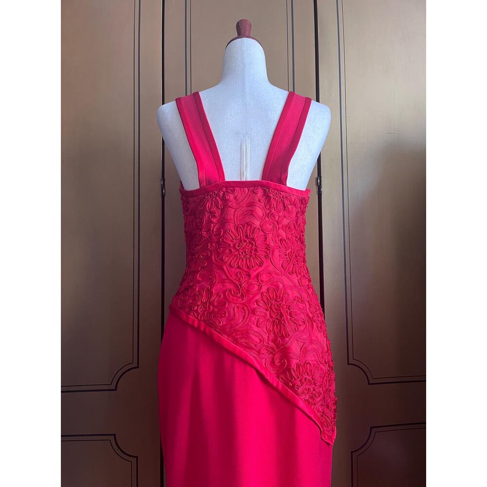 Vintage evening dress in red by Bill Blass, size 6 - Picture 8 of 8